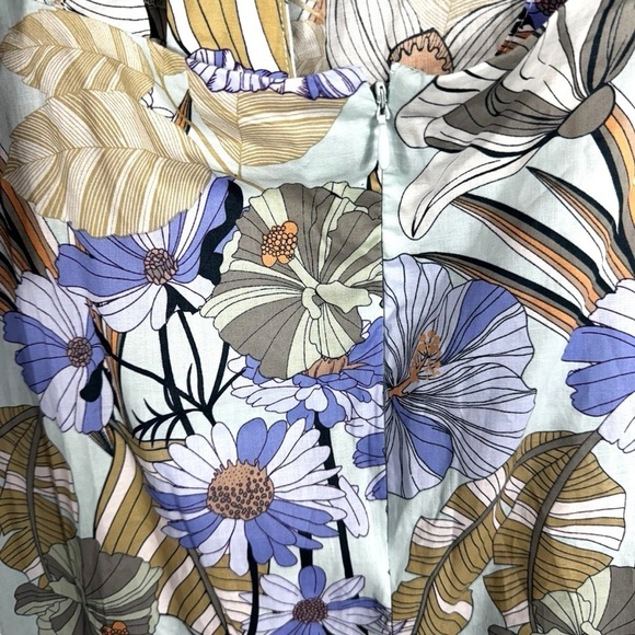 CUPSHE Print Halter Backless Mid Calf Beach Dress, Lavender Floral, Size Medium - Picture 12 of 15